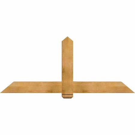 Ekena Millwork Eugene Rough Sawn Timber Gable Bracket, Western Red Cedar, 72"W x 30"H x 4"D x 6"F, 10/12 Pitch GBW072X30X0406EUG00RWR